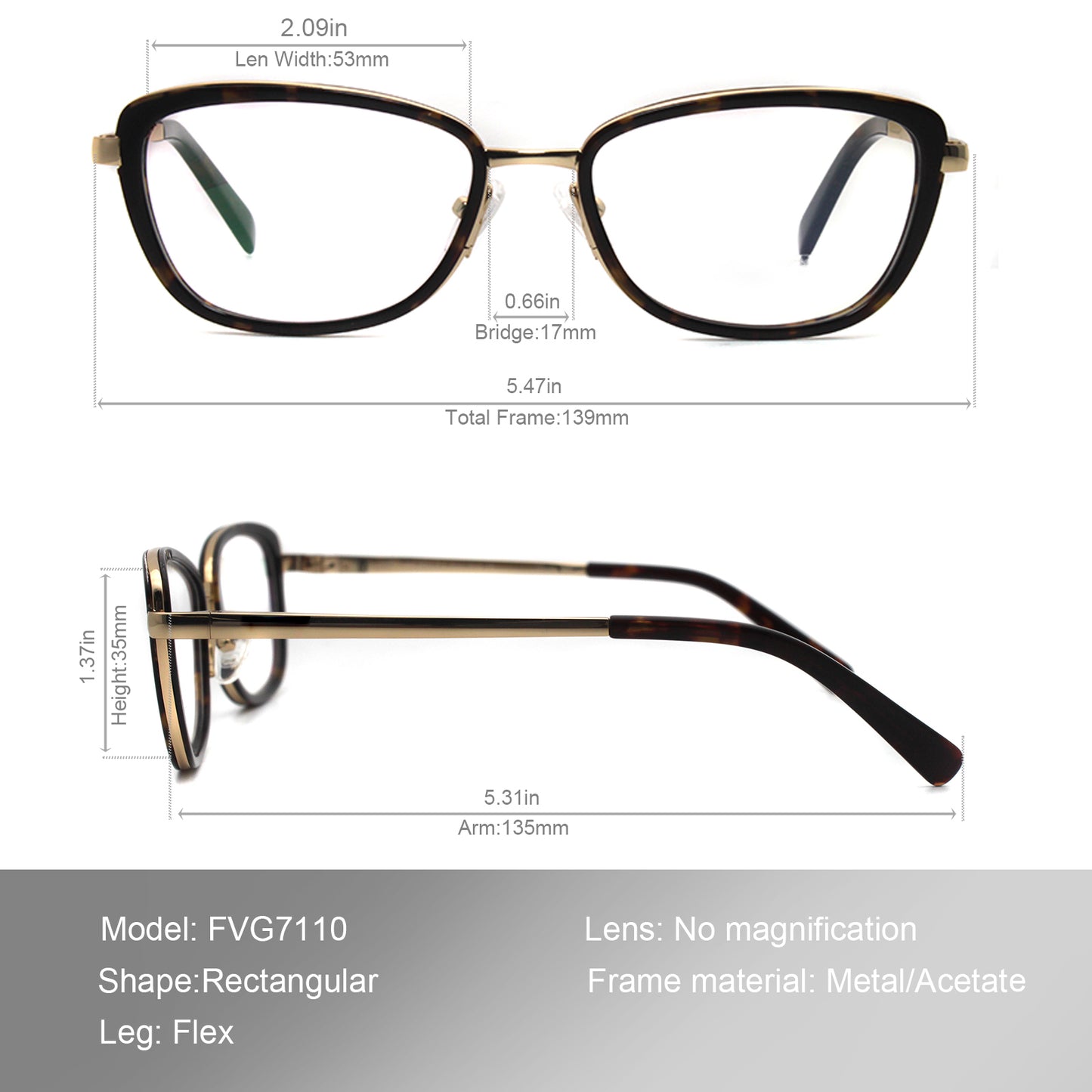 FVG7110 Eyeglasses Frame